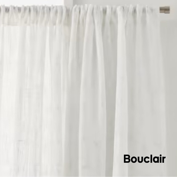 🚨CLEARANCE SALE🚨 COPY - COPY - White Genoa Sheer Rod Pocket Curtain 54" x 108" - Picture 1 of 13